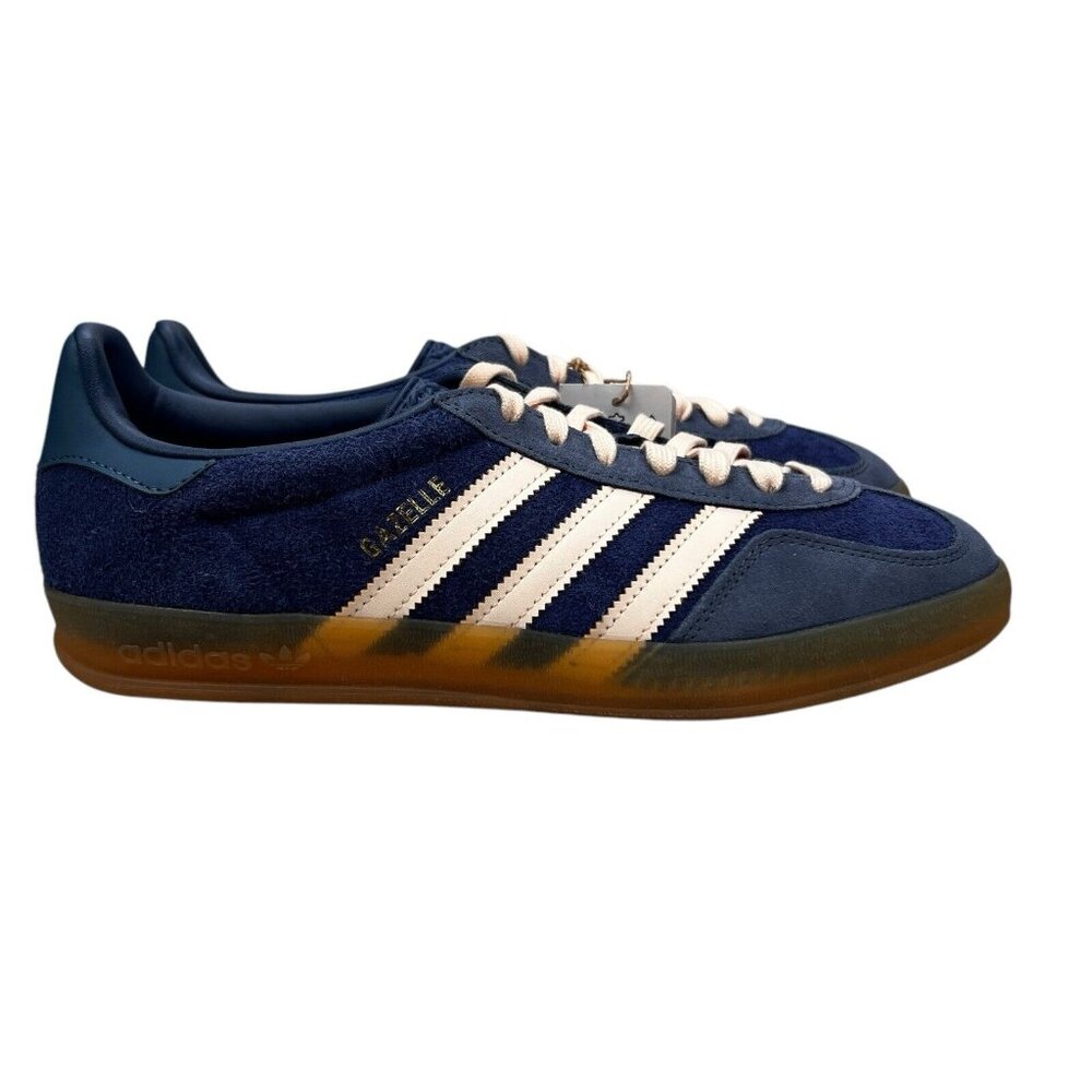 Adidas Gazelle Indoor Dark Blue Orange Preloved Ink Shoes JI0322 Men's Size 9.5